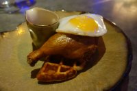 Duck and waffle - crispy leg confit / fried duck egg / mustard maple syrup