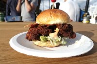 Fried buttermilk chicken, smoked streaky bacon, guacamole and smoked chilli mayo - from Buthchies