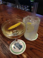 Drinks from the bar - A Twinkle and cedar wood lemonade