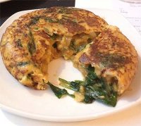 Tortilla Bacalao - tortilla with cod and spinach