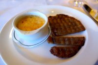 Parmesan custard with anchovy toast