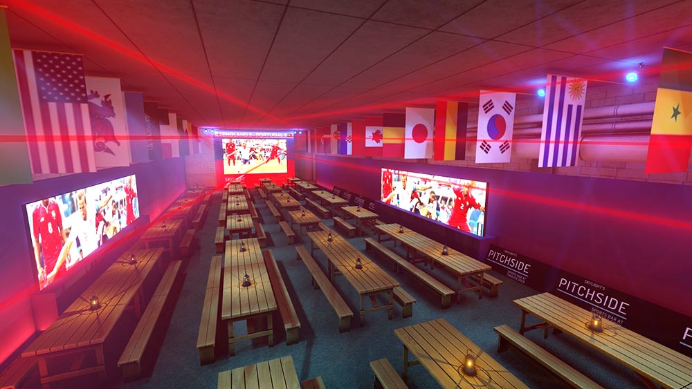 Pitchside at Tobacco Dock is aiming to be the UK's biggest sports bar