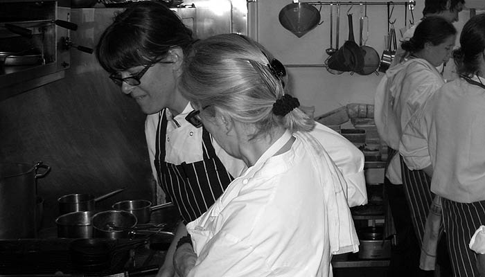 Anna Hansen and Frances Atkins (from the Yorke Arms) at The Modern Pantry