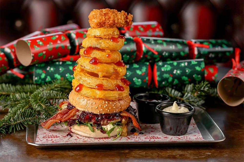 the Honest Burger Christmas burger