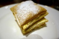 Napoleon - millefueille puff cake with marscapone cream