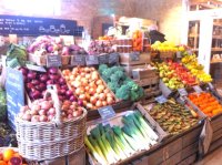 Beautiful veg display at Daylesford