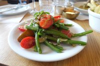 Heritage tomato and green bean salad, bearnaise reduction