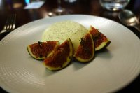 Grappa panna cotta with marinated figs