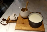 Traditional Mamia with orange blossom honey