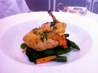 Poulet de Vendee with baby spring vegetables