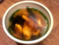 Smoked mackerel broth, mussels, curry leaf