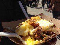 Pulled pork hash from Hash Bar at Brooklyn's Smorgasburg