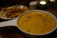 Beef stroganoff with fries