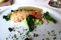 Scottish langoustine with broccoletti and confit lemon