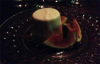 Lassi panna cotta with tamarind glazed figs