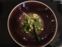 English asparagus, herbs, hazelnut, lem,on viniagrette