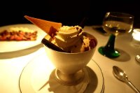Chocolat Liegeois - vanilla and chocolate ice creams, whipped cream and bitter chocolate sauce