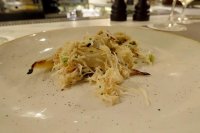 Portland crab with scorched onions and apple