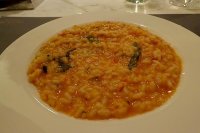 Risotto with San Manzano and basil