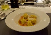 Agnolotti with guinea fowl and apricots