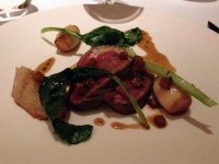 Devon beef with turnip and oxtail croutons