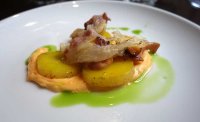 Octopus with potato, jamon and alioli