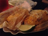 Grilled corn with chipotle butter and cheese
