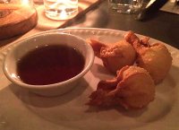 Barbajuans - Provencal wontons with goats cheese and honey dip