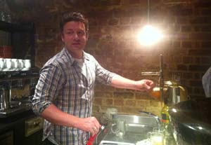 Most surreal moment - Jamie Oliver pulling late night pints for us in Covent Garden