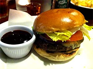 bourbon burger at byron