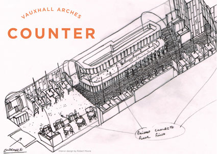 New brasserie COUNTER is coming to the arches under Vauxhall station