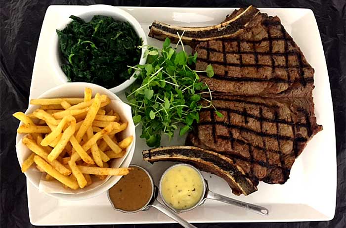Cafe Rouge have put a huge 32oz Bull's Head steak on their menu