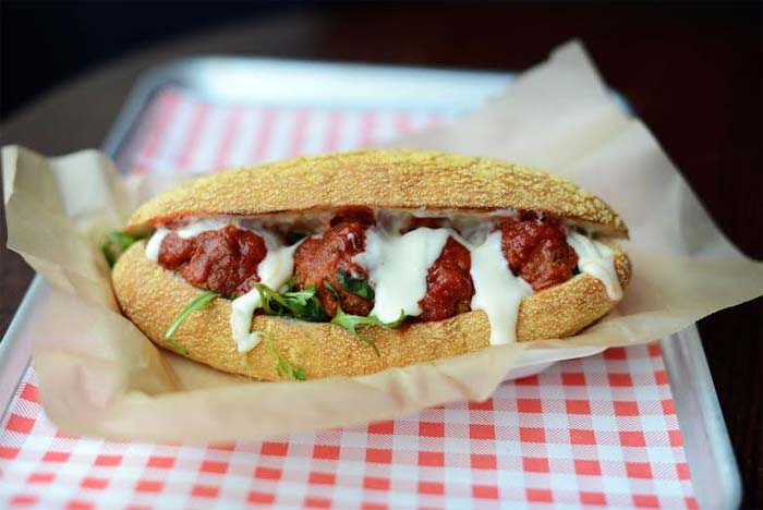 Meatballs from Capish pop-up at the Hat & Tun in Farringdon