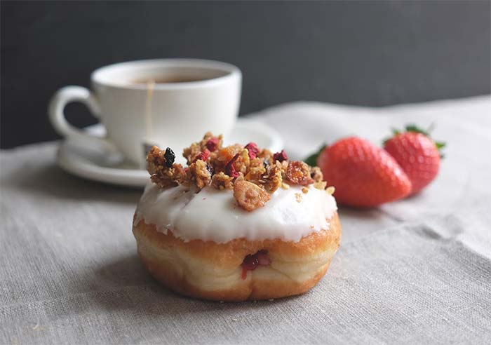 Crosstown launch the breakfast strawberry jam granola doughnut