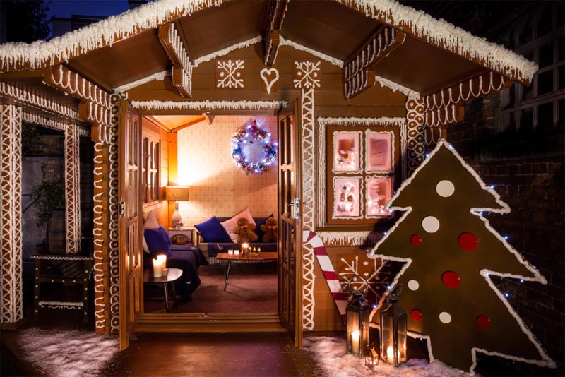 There's a pop-up gingerbread cabin at The York and Albany in Camden