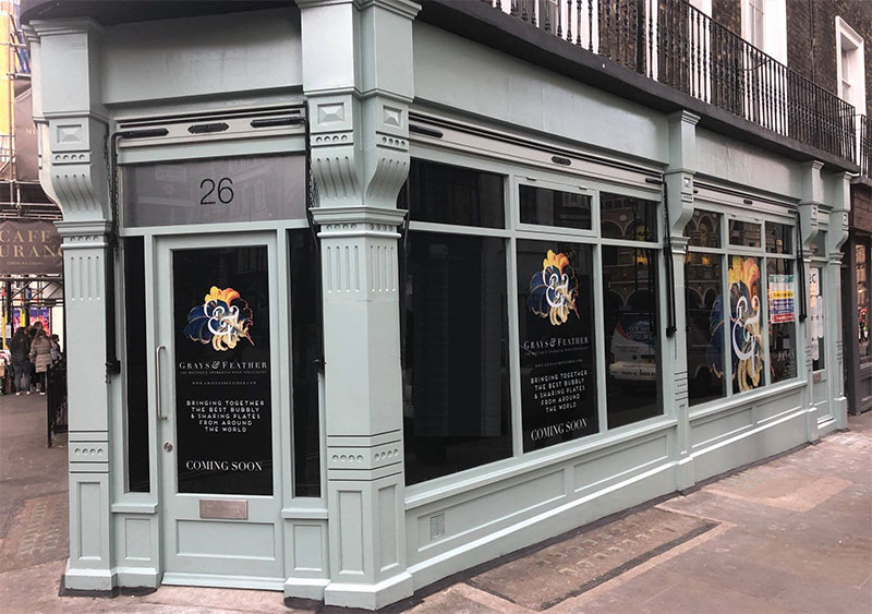 Grays and Feather are opening a sparkling wine bar in Covent Garden