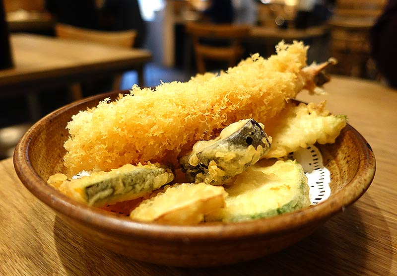 the prawn tempura