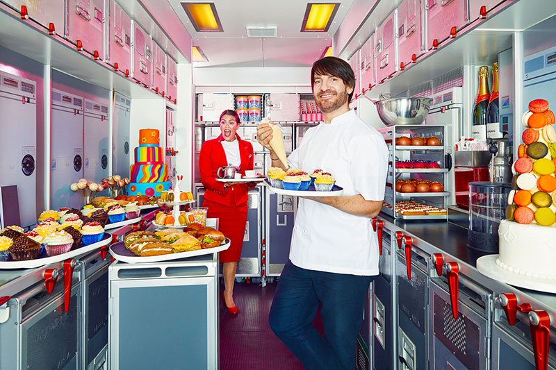 Eric Lanlard is putting on a mile-high afternoon tea for Virgin Atlantic