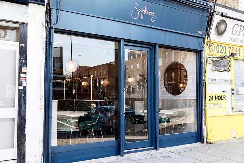 Sapling on Dalston's Kingsland Road is a wine-driven neighbourhood restaurant and bar