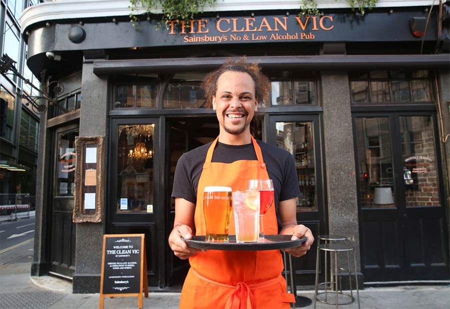 The Clean Vic is Sainsbury's low/no alcohol pub pop-up