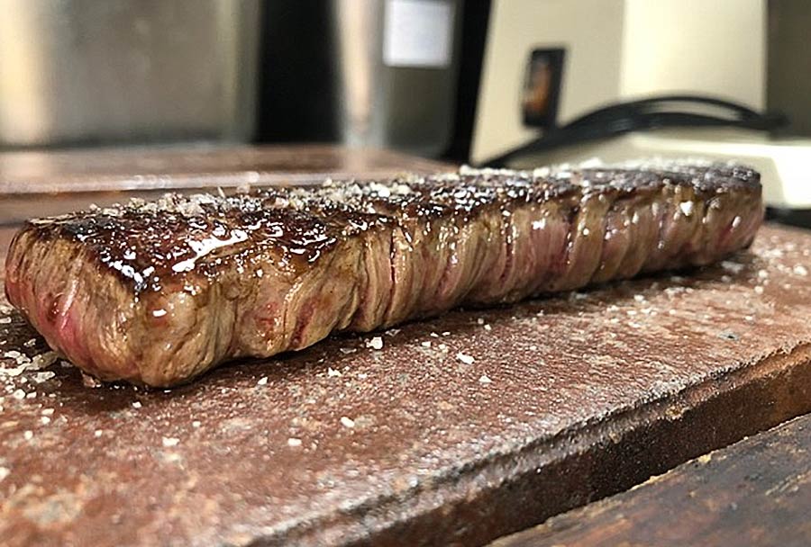 Flat Iron X Winemakers Club in The City combines steak with magnums of wine