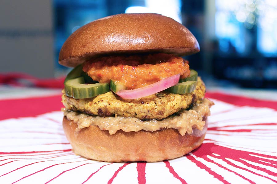 Haché and Sambal Shiok team up for the Chicken Satay Burger