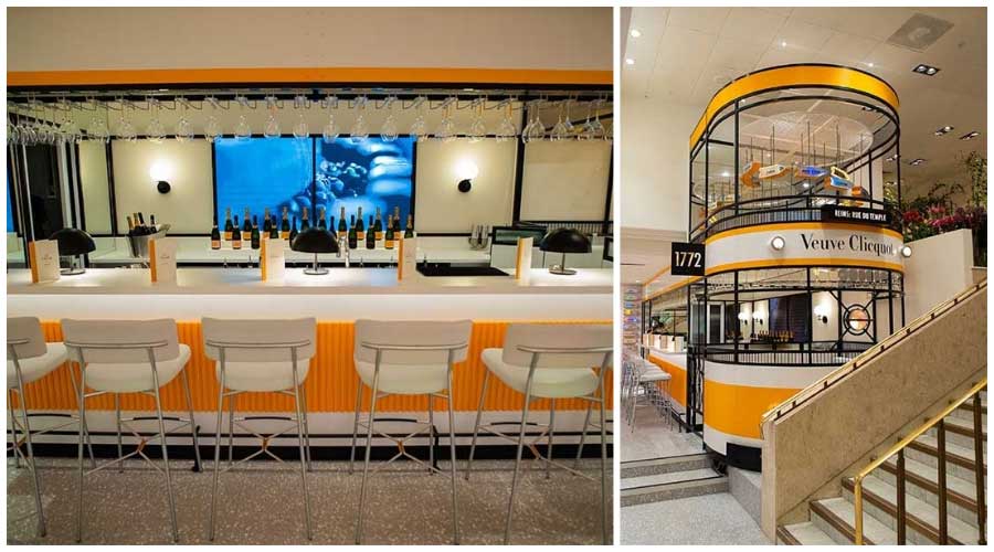 selfridges open veuve cliquot tram bar