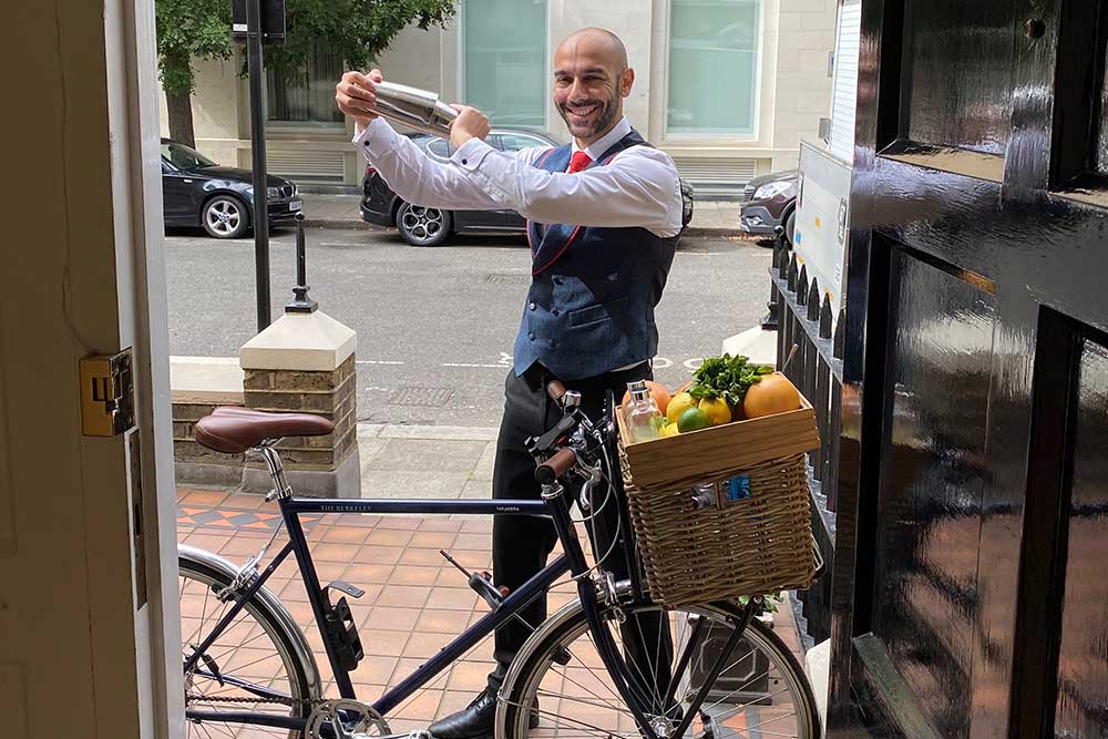 The Berkeley are now sending cocktails by bike to Knightsbridge residents