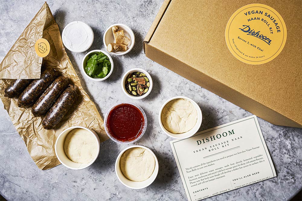 Dishoom launch a vegan version of their naan kit - the vegan sausage naan roll