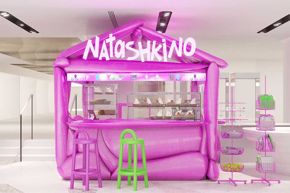 Look for the hot pink NATASHKINOltd cafe popping up at Harvey Nichols