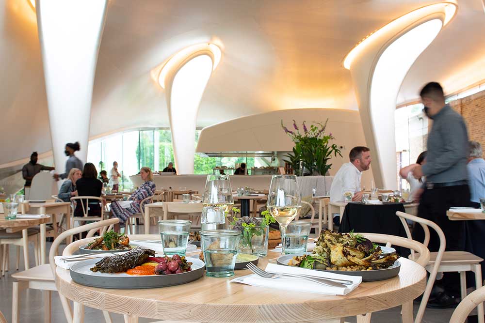 the magazine restaurant at the serpentine gallery