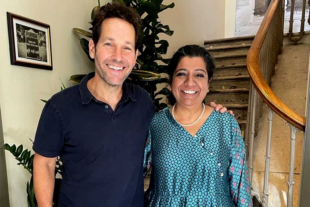 paul rudd and asma khan darjeeling express london