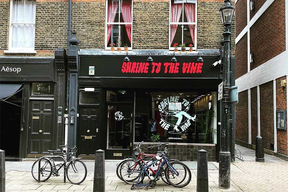 shrine to the vine wine shop lambs conduit street london