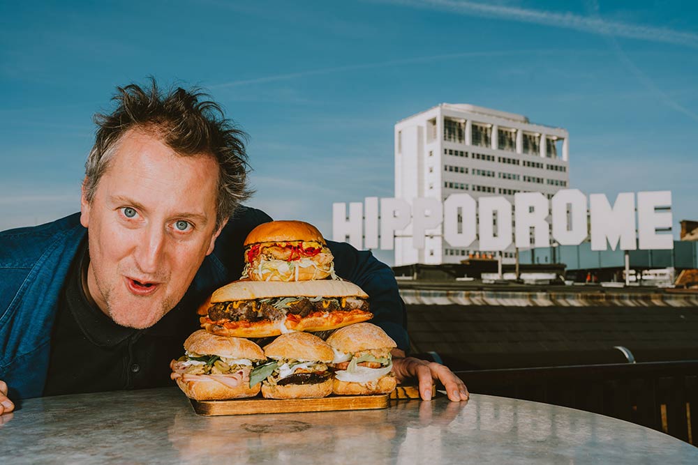 Max Halley at the Hippodrome sees Max's Sandwiches come to Leicester Square